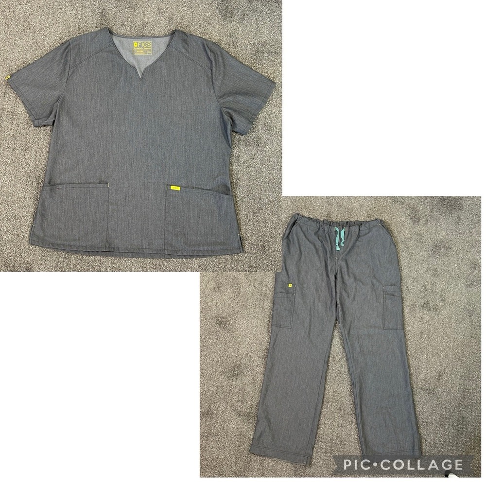 NWOT* FIGS Classic Scrub Set -Women's 2XL- Gray Medical Massage Nurse